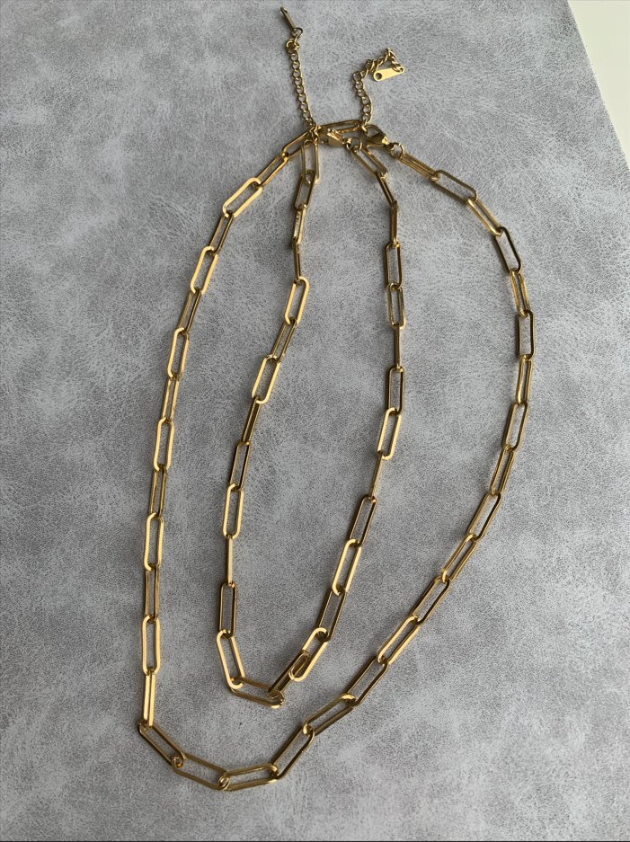 LILLIE Gold Paperclip chain