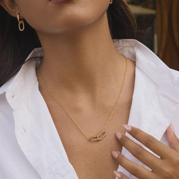 Classic Double Oval gold Necklace
