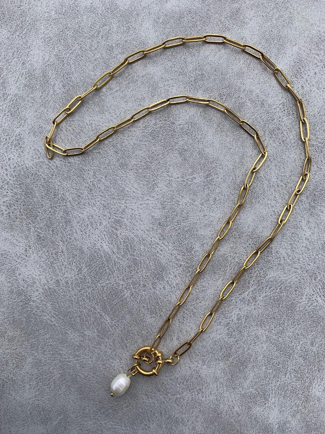 Pearl charm necklace